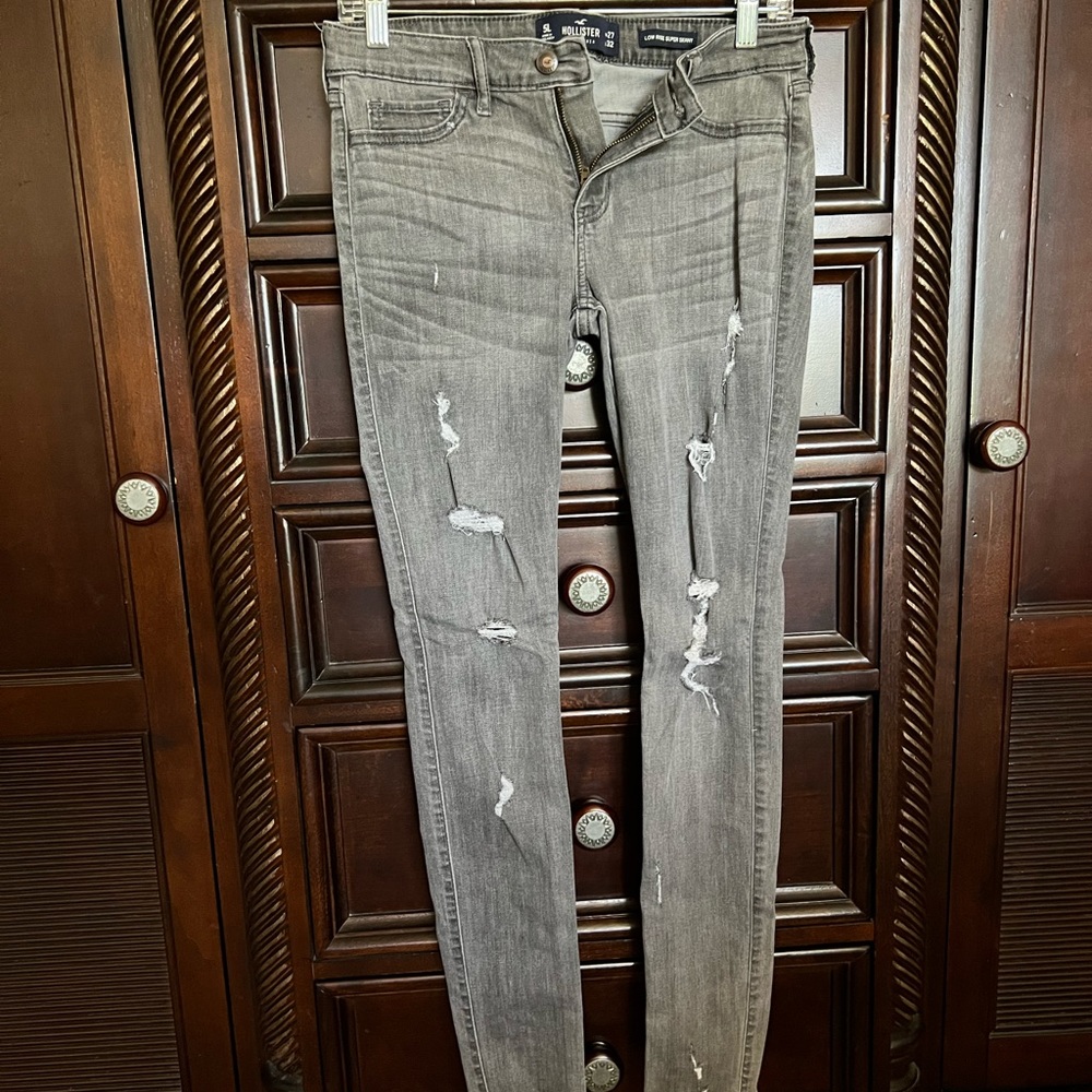 Hollister Grey Denim Super Skinny Jeans